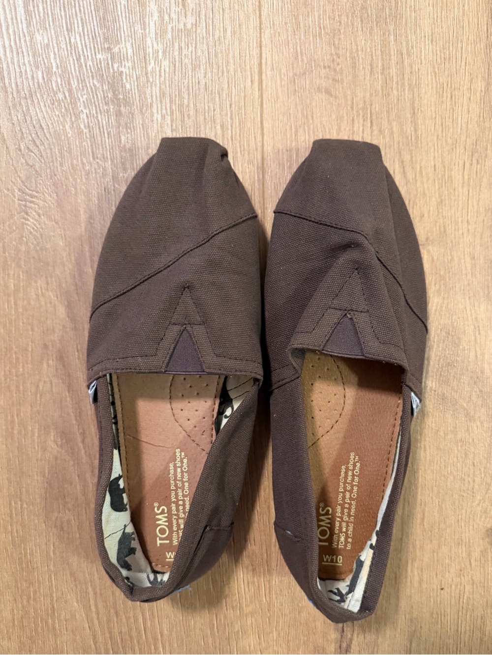 Toms Women's Slip-On Canvas Moccasins in Brown